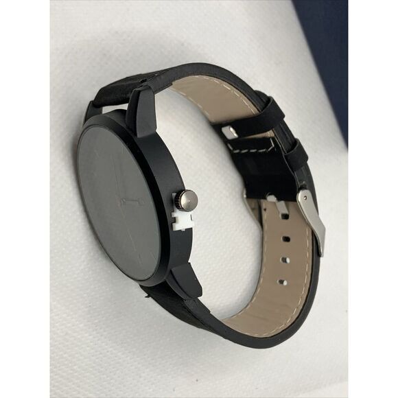 South Lane SS20-dr1-4332 Black Leather Analog Dial Quartz Genuine Watch YR29 - Picture 7 of 11